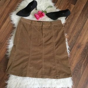 EDDIE BRAUER LOVELY BROWN MID SKIRT SZ 14